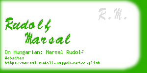 rudolf marsal business card